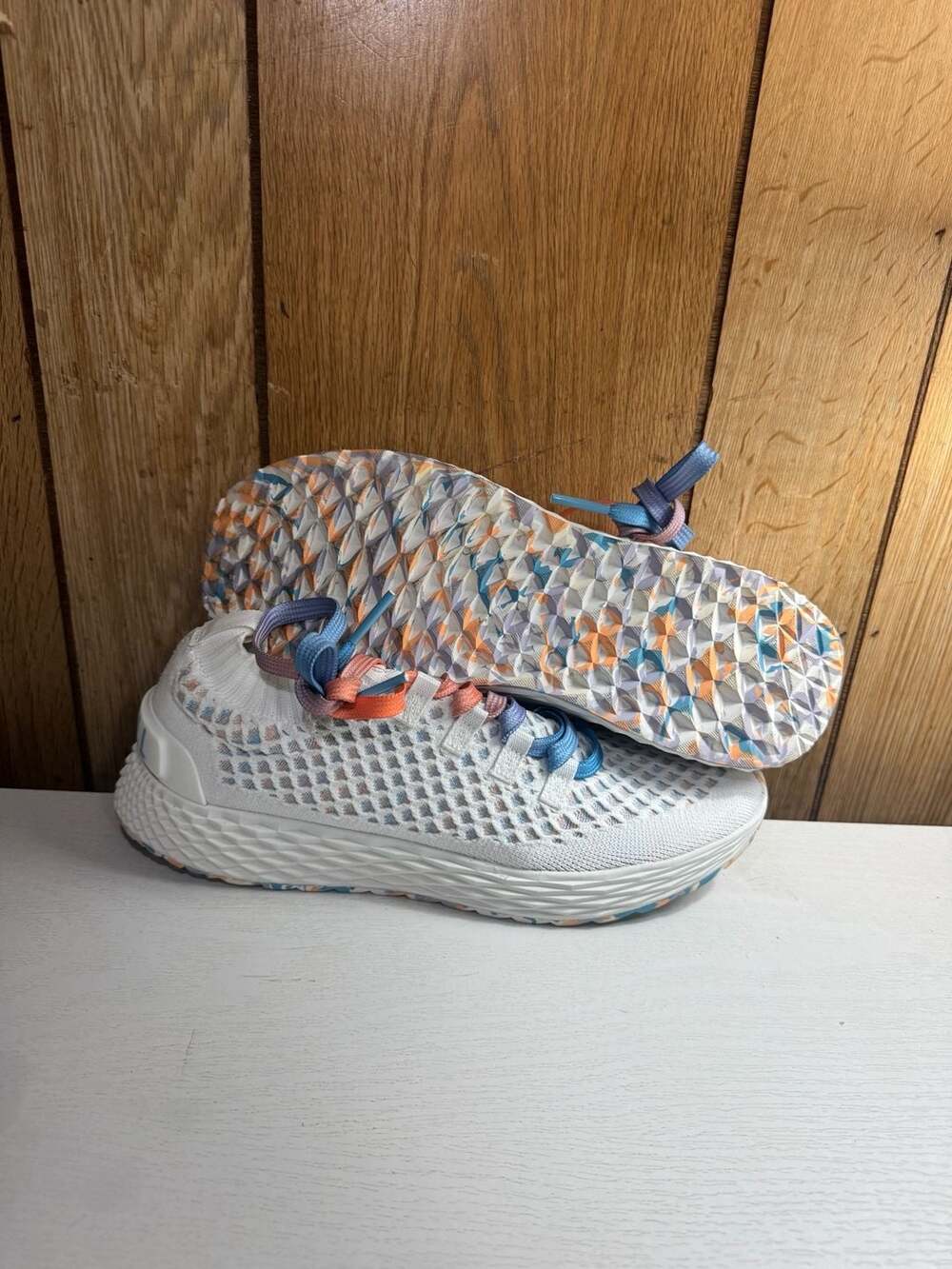 Women's White Peach Allday Knit Shoes